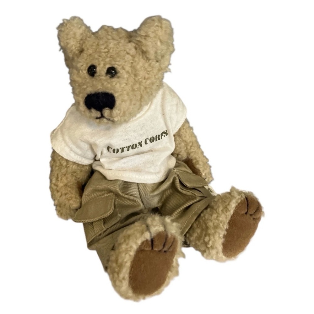 GEO-PALS Cotton Corps Teddy Bear with Khaki Outfit